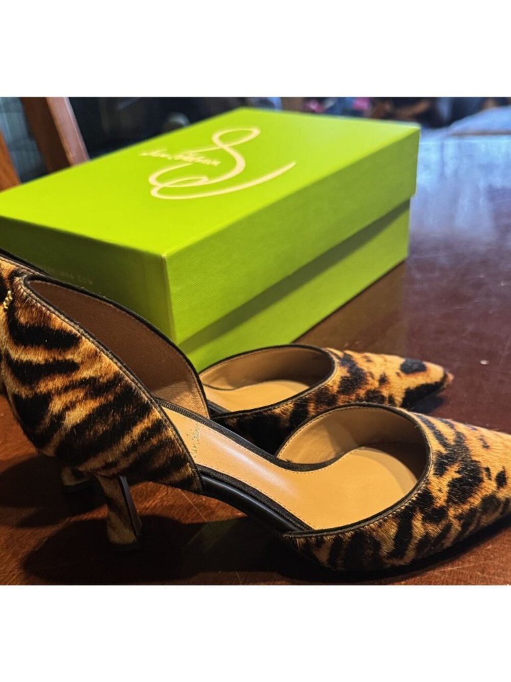 Sam Edelman Victoria Leopard Print DOrsay Heels Womens Size 6 M New - Picture 8 of 11
